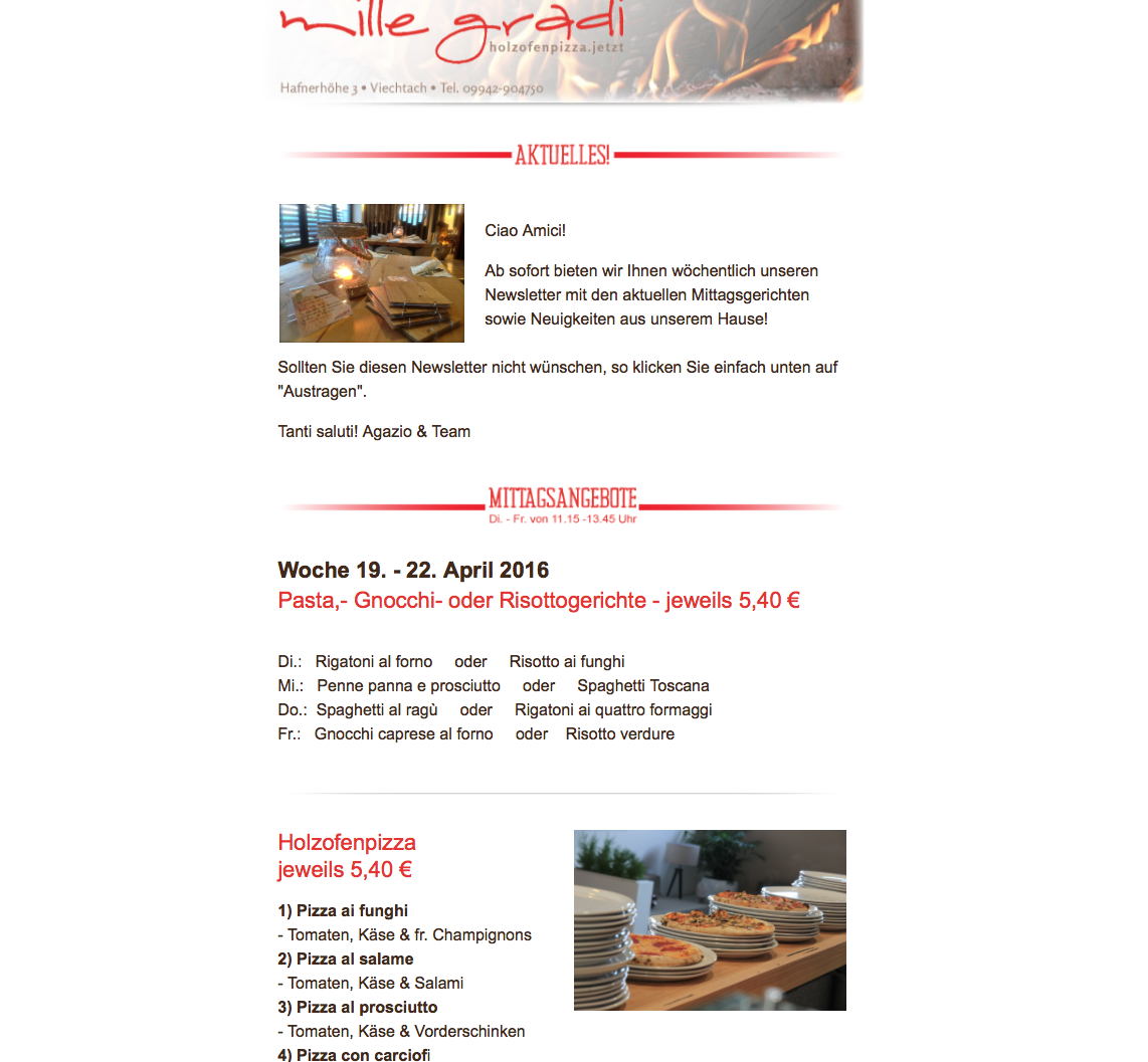 Jetzt Newsletter Abonnieren Www millegradi de